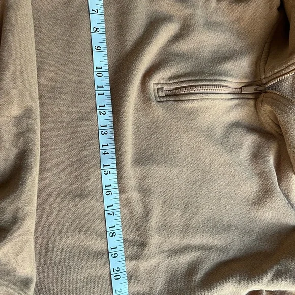 PINK Victoria's Secret Half-Zip Cowl Neck Sweater in Beige - Picture 8 of 10